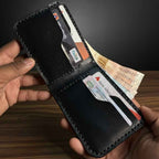 No.101 Bifold Leather Wallet (Jet Black)
