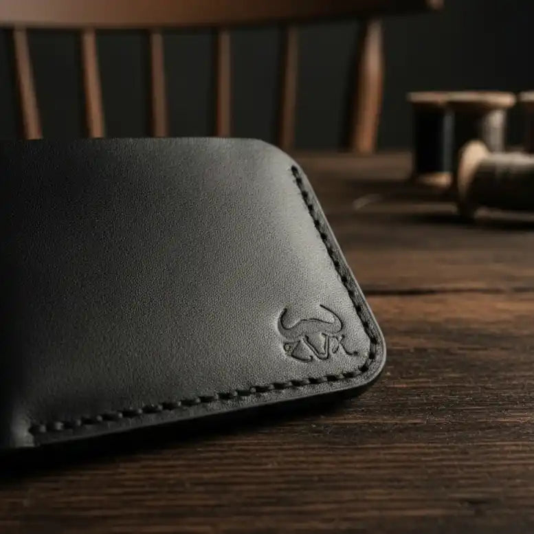 No.101 Bifold Leather Wallet (Jet Black)