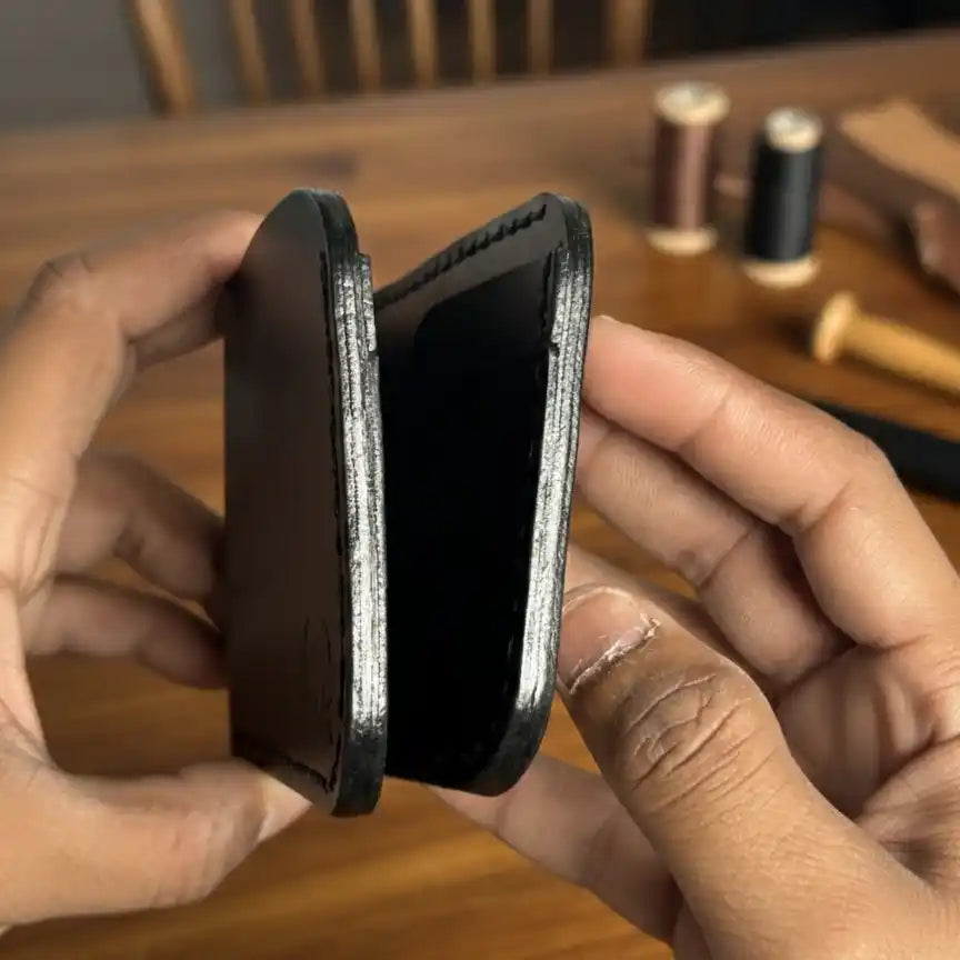 No.101 Bifold Leather Wallet (Jet Black)