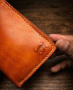 Pound Size Leather Trifold Wallet