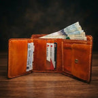 Pound Size Leather Trifold Wallet