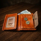 Pound Size Leather Trifold Wallet