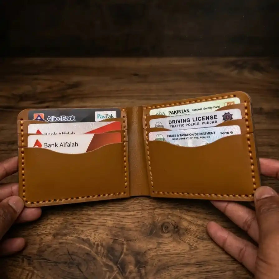 Bifold Slim Wallet (Yellow Tann Color)