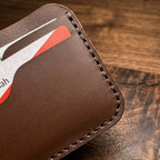 Minimalist Slim Bifold Leather Wallet (Brown Color)