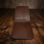 Minimalist Slim Bifold Leather Wallet (Brown Color)