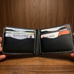 No.102 Bifold Leather Wallet (Shiny Black)