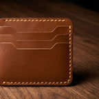 Bifold Leather Wallet (Tan Brown Color)