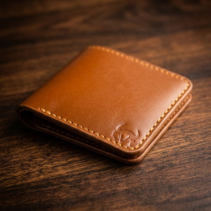 Bifold Leather Wallet (Tan Brown Color)