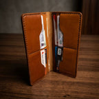 Long Leather Wallet (Tan Cognac Color)